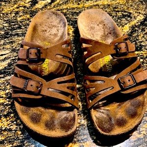 Birkenstock leather sandals in good used condition